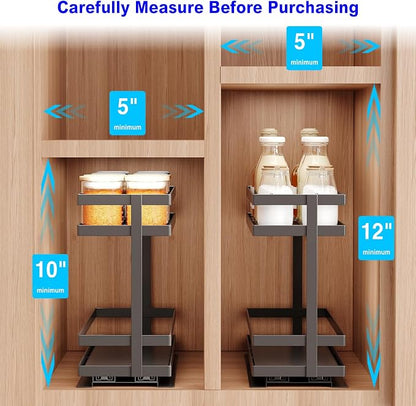 2 Pack Pull Out Spice Rack Organizer - Image 9