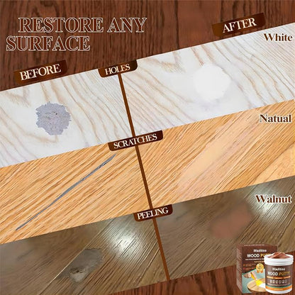 Walnut Wood Filler, Walnut Wood Putty, Paintable Stainable Wood Repair Putty - Image 5
