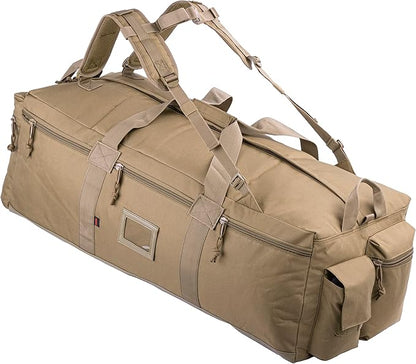 Large Military Duffle Bag Tactical Gear Load Out Bag Deployment Cargo Bag Travel Sports Equipment Duffel Luggage Bag with Backpack Straps 90L