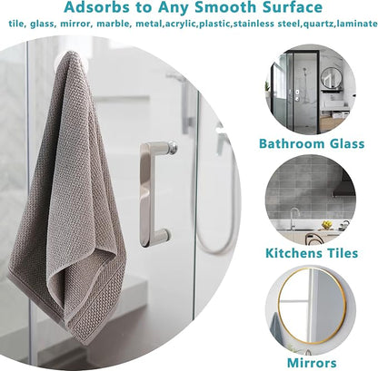 Suction Cup Hooks for Shower, Removable No Drill Towel Hooks, Upgraded 15 lbs - Image 4