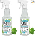 Mighty Mint Glass Cleaner, Ammonia-Free, Streak-Free Spray for Windows, Screens, Stovetop, Bathroom, Natural Peppermint Scent, 16oz (Pack of 2)