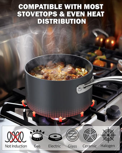 Cooks Standard 1-Quart Saucepan Hard Anodized Nonstick - Image 3