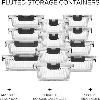JoyJolt 24pc Borosilicate Glass Storage Containers - Image 2