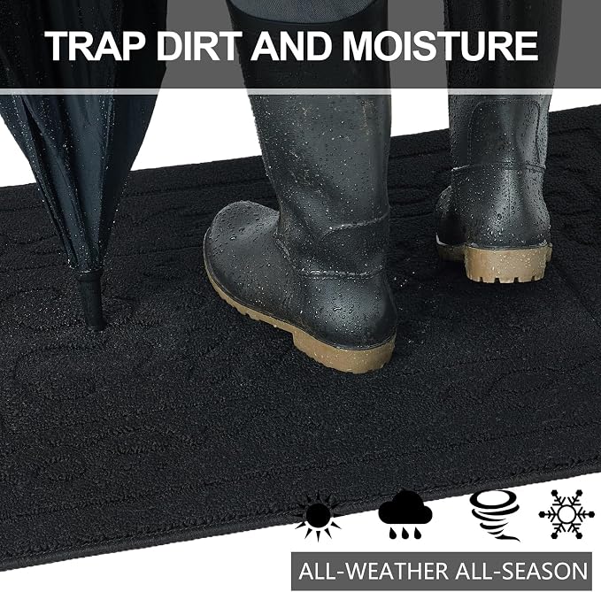 FONEYI Indoor Door Mat 20" x 32", Dirt Trapper Door Mats Non-Slip Entryway Rugs - Image 4