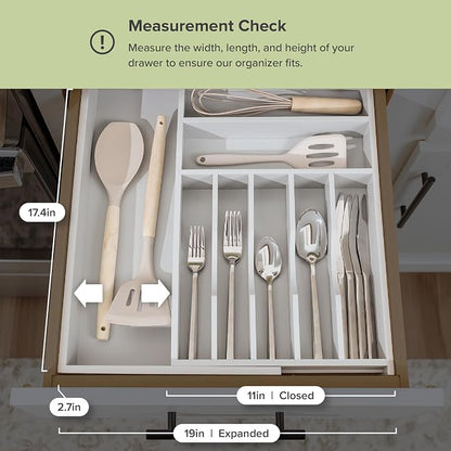 KitchenEdge Premium Silverware, Flatware and Utensil Organizer - Image 4