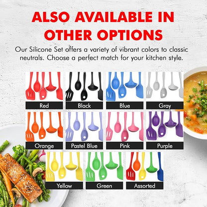 Chef Craft Premium Silicone Kitchen Tool and Utensil Set, 5 Piece - Image 6