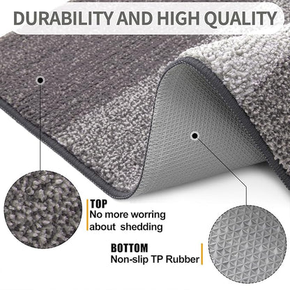 Kitinjoy Indoor Outdoor Door Mat, 32x20 Non-Slip Absorbent Dirt Trapper - Image 3
