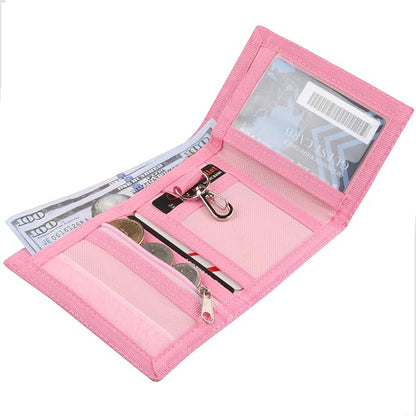 NEICY RFID Blocking Canvas Wallet for Men and Women - Camo Trifold Outdoor Sports Wallets with Magic Sticker for Teen Kids (Rainbow2)