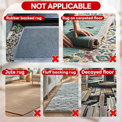 Rug Non Slip Grippers, Reusable Rug Tape Pads - Image 7