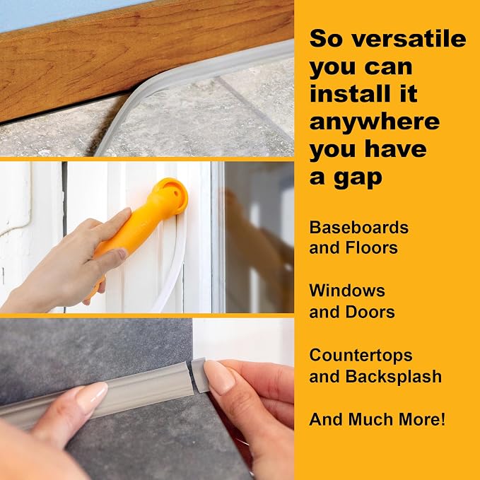 InstaTrim The Original Flexible Trim - 10ft Grey 1/2" Adhesive Trim - Image 5