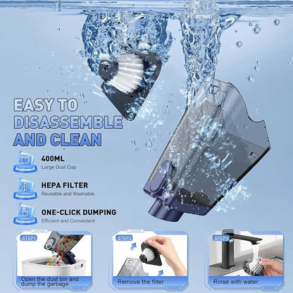 JONYJ Handheld Vacuum Cordless, 16000PA High Power Car Vacuum Cleaner, Portable - Image 6