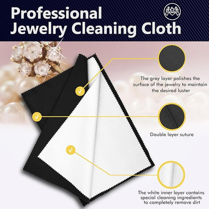 XIAOXINGYUN 10 PCS Silver polishing Cloth, Jewelry Cleaning Cloth - Image 4