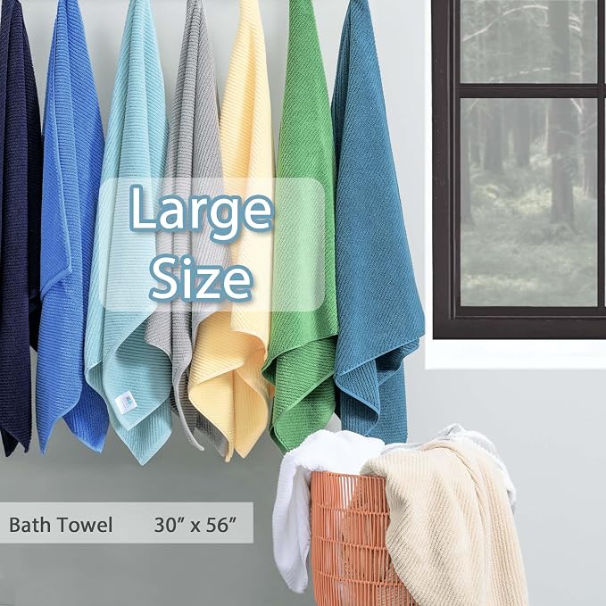 VOOVA & MOVAS Bath Towels Set of 4, Large 30" x 56" - Image 4