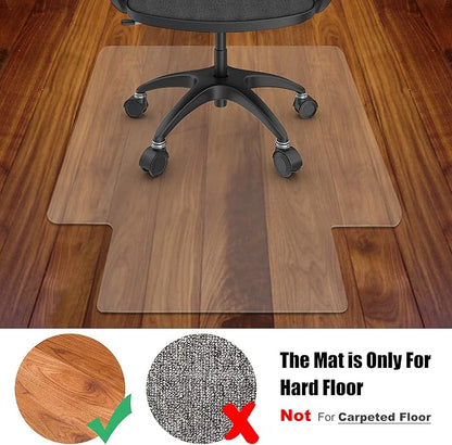 Azadx Office Chair Mat for Hardwood Floor and Tile Floor 30 x 48'', Plastic Mat - Image 3
