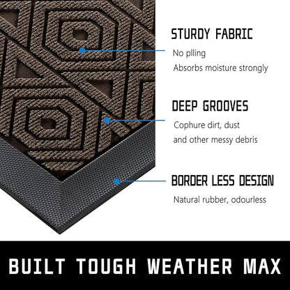 Yimobra Door Mat, Outdoor Indoor Entrance Welcome Mat, Heavy Entry Front Door - Image 4