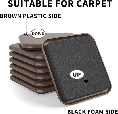 Yelanon Square Furniture Sliders – 20 PCS 2.5" Floor Protectors - Image 3