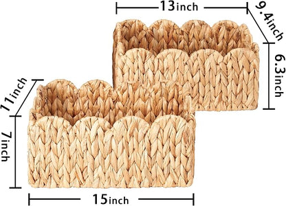 Scalloped Basket Wicker & Rattan Storage Basket - Image 5