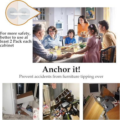 Furniture Anchors No Drill Upgraded Furniture Straps - Image 4