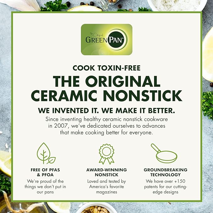 GreenPan Rio 16 Piece Cookware Pots and Pans Set, Hard Anodized Healthy Ceramic - Image 9