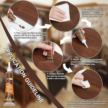 Wood Furniture Repair Kit, 12 Colors Wood Repair Kit, Wood Touch up Fillers - Image 5