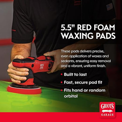 Griot's Garage 5.5” Red Foam Waxing Pads - Image 2