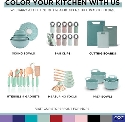 COOK WITH COLOR Prep Bowls with Lids- Wide and Deep Nesting Plastic Small - Image 9