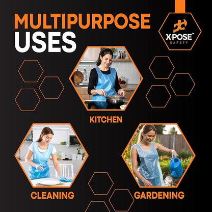 Xpose Safety 4000 Blue Plastic Disposable Aprons - Image 2