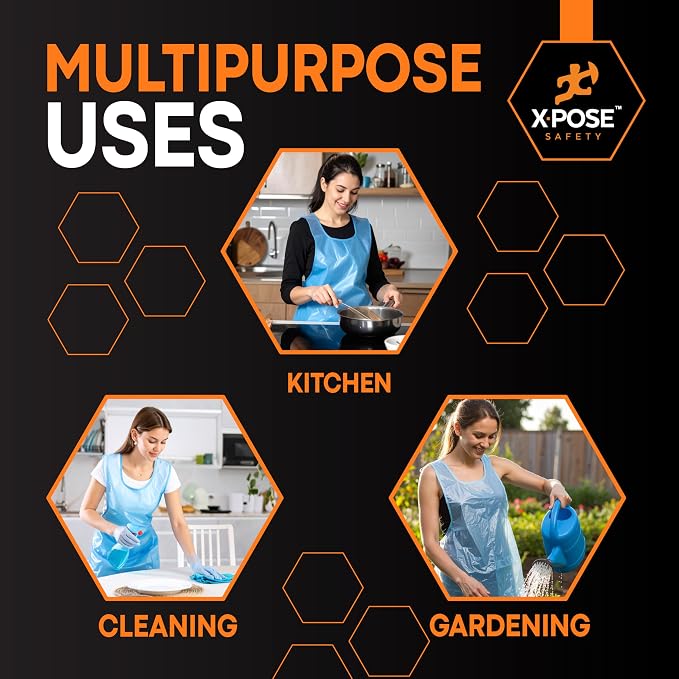 Xpose Safety 24, 000 Blue Plastic Disposable Aprons - Image 2