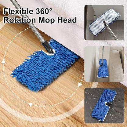 Microfiber Dust Mop for Hardwood Floors, Flat Mops for Floor Cleaning, - Image 5