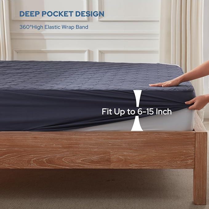 BEDLORE Waterproof Mattress Protector, Twin XL Size Mattress Pad - Image 4