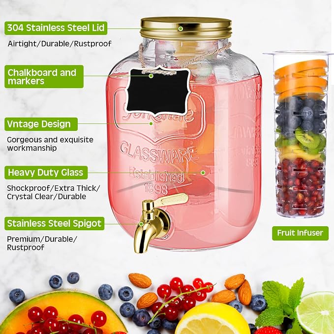 FillTouch 2 Pcs Glass Drink Dispenser - Image 4