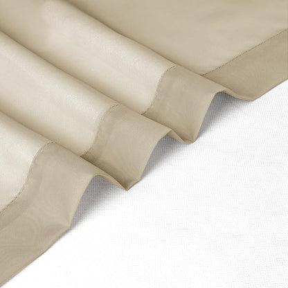 Chyhomenyc Taupe Sheer Curtains 30 inch Length 2 Panels, Light Filtering Voile - Image 7