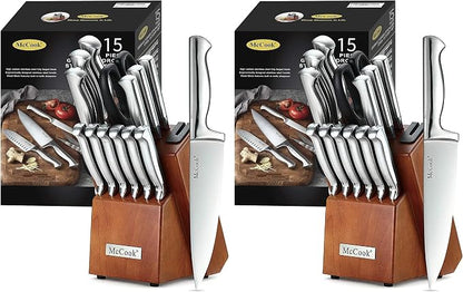 McCook® Knife Sets, German Stainless Steel Kitchen Knife Block Sets by McCook
