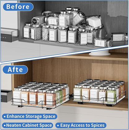 BOIVSHI Pull Out Spice Rack, Slide Out Spice Rack - Image 5