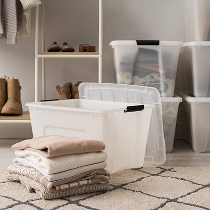 IRIS USA 54 Qt Stackable Plastic Storage Bins - Image 6
