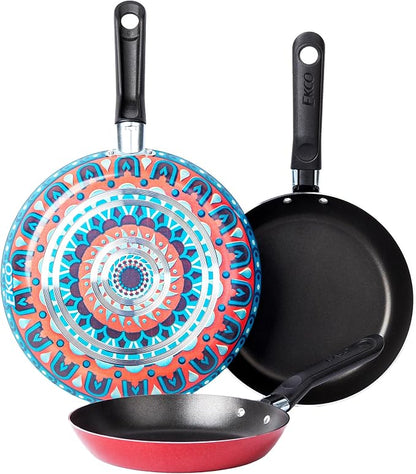 Ekco 3-Piece Frying Pan Set For all Stovetops, Dishwasher Safe by Ekco