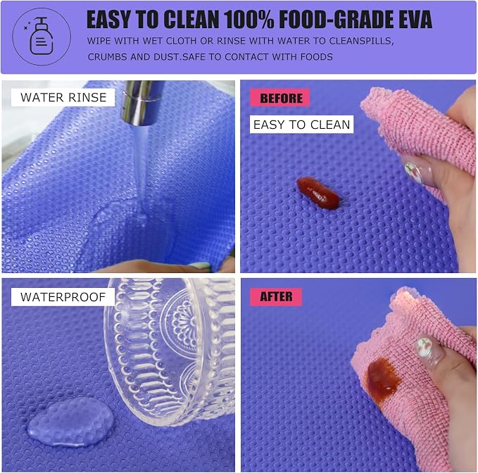 8Pcs Refrigerator Liners, Washable Fridge Liner Mats Covers Pads - Image 4