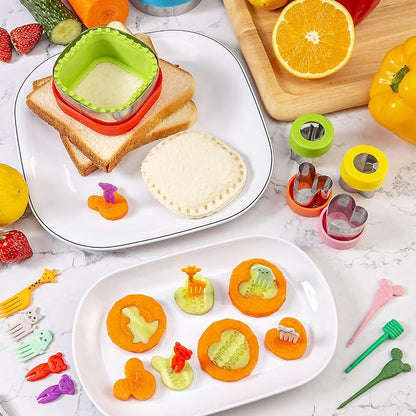Sandwich Cutter for Kids Lunch 22 Pcs, Nifogo Sandwich Maker, Cookie Cutters - Image 7