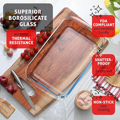 EATEX 8-Piece Deep Glass Casserole Dishes - Image 2