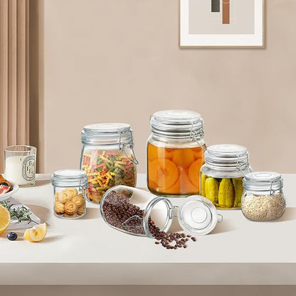 Glass Food Storage Jars with Airtight Lids 17 oz Round 4 Pack Kitchen Storage - Image 6