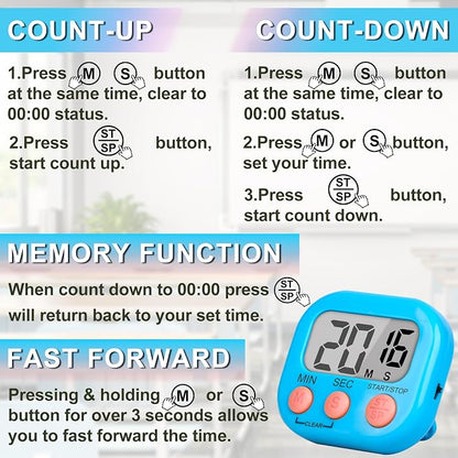 ZILLEEN Classroom Timer for Kids Teachers 2 Pack Digital Timers - Image 8