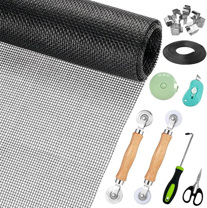 Window Screen Replacement, Screen Door Repair Kit, Including 50 FT by Ghguole