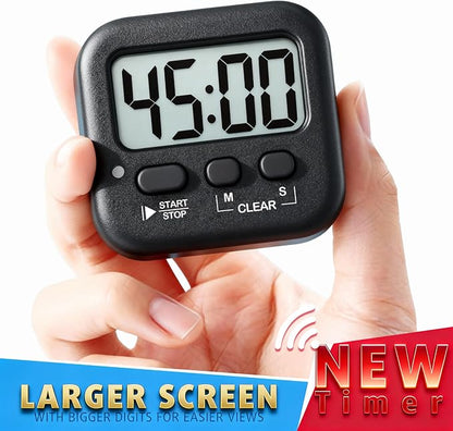 Antonki 2 Pack Digital Timer for Kids, Magnetic Countdown Kitchen Timers for - Image 4