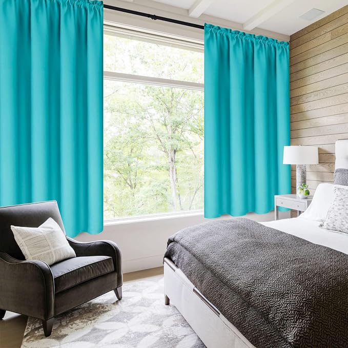 DWCN Blackout Curtains Thermal Insulated Energy Saving Bedroom and Kitchen - Image 2