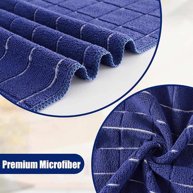 Homaxy Microfiber Kitchen Towels and Dishcloths Set, 12 Pack Soft and Absorbent - Image 2