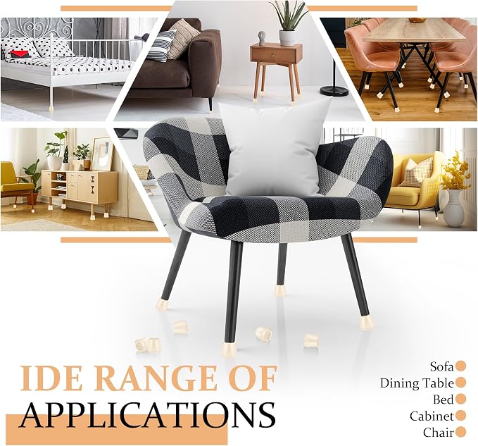 5/8" Round Rubber Chair Leg Tips Caps, Chair Leg Floor Protectors, Non-Slip - Image 5