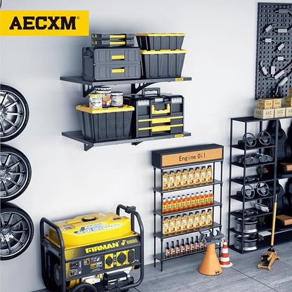 2-Pack 1.64x4ft Adjustable Garage Wall Shelving 560lbs Load Capacity Heavy Duty - Image 2