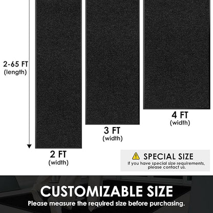 3′ x 30′ Front Door Mat Indoor Outdoor Entrance, Commercial Floor Mat Heavy - Image 2