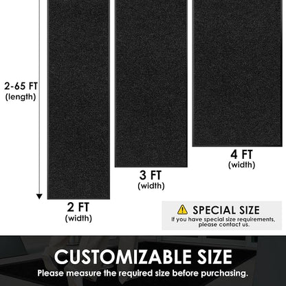 4′ x 33′ Front Door Mat Indoor Outdoor Entrance, Commercial Floor Mat Heavy - Image 2