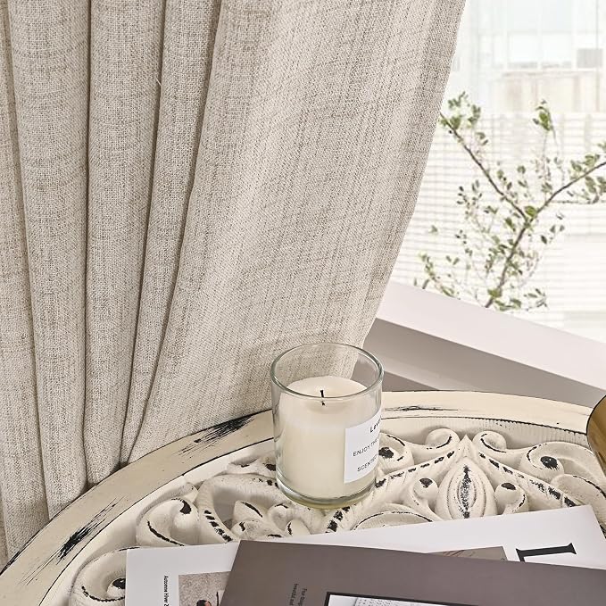 YoungsTex Natural Linen Curtains 84 Inches - Image 8